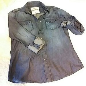 Snap button jean shirt